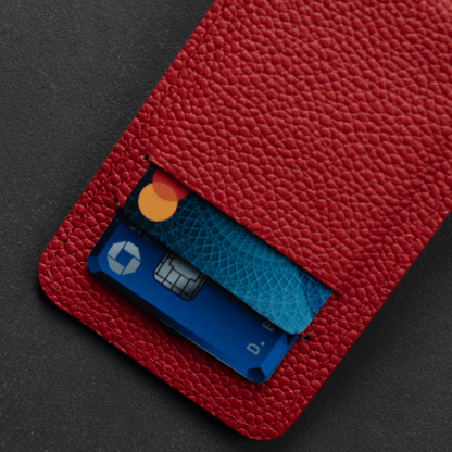 Leather Red Crossbody Bag Phone Wallet - Columbus