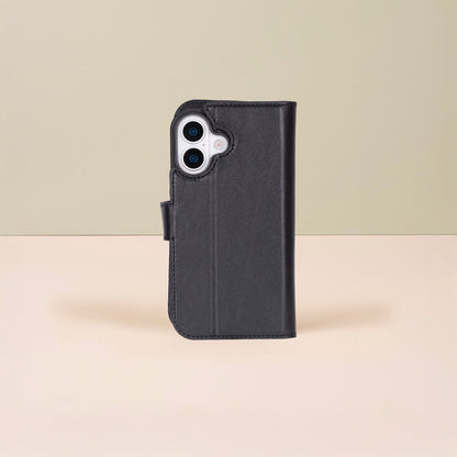 Leathere iPhone 17 Wallet Case – Black - New York