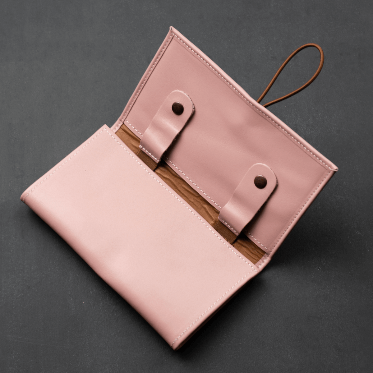 Leather Pink Travel Tech Organizer - Riverside