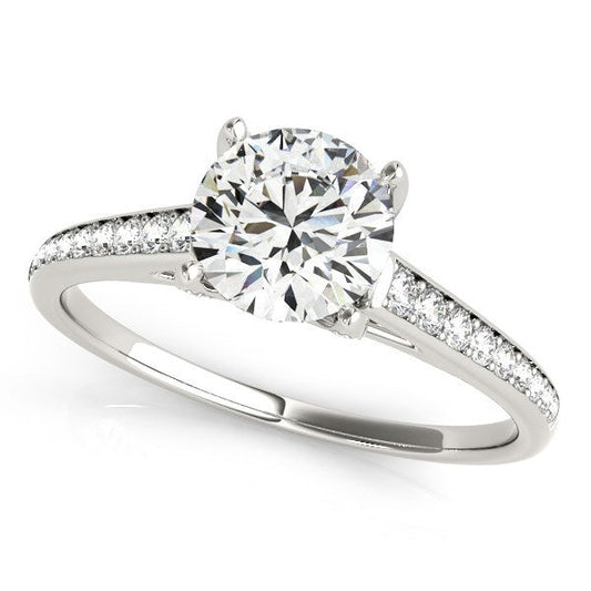 14k White Gold Diamond Engagement Ring With Cathedral Design (1 1/3 cttw) — photo 1 of 4