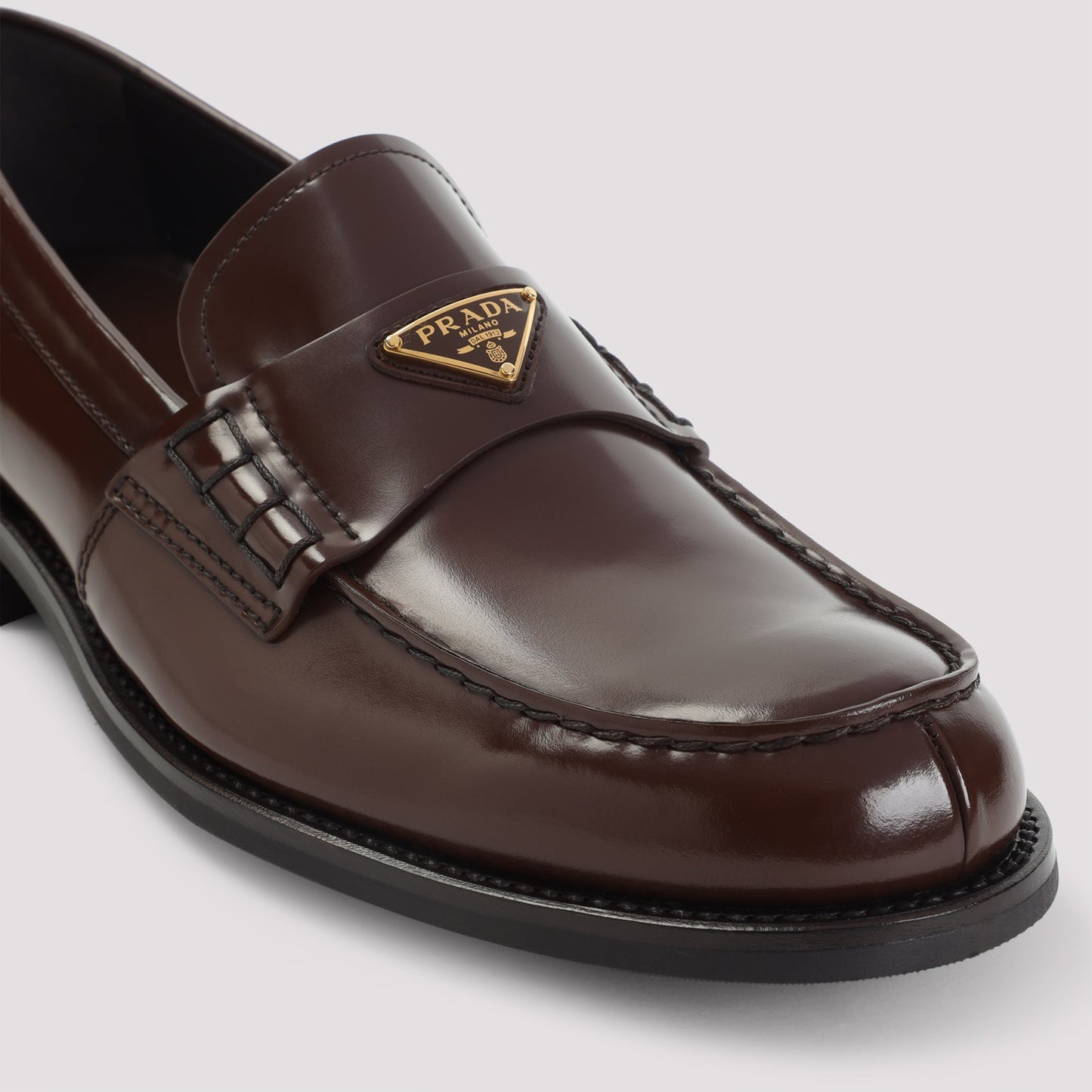 PRADA Brushed Leather Loafers for Men