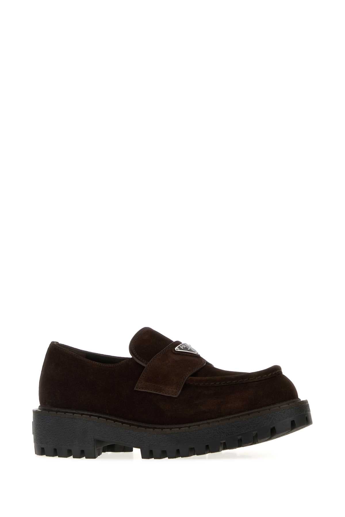 PRADA Men's 100% Leather Flat Moccasins