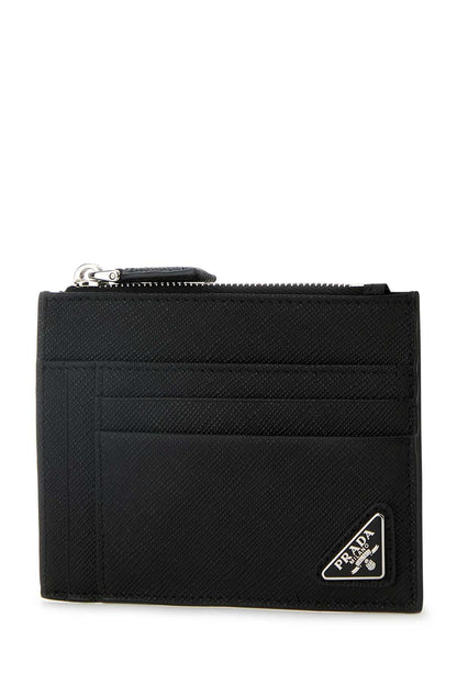 PRADA Mini Leather Card Holder for Men