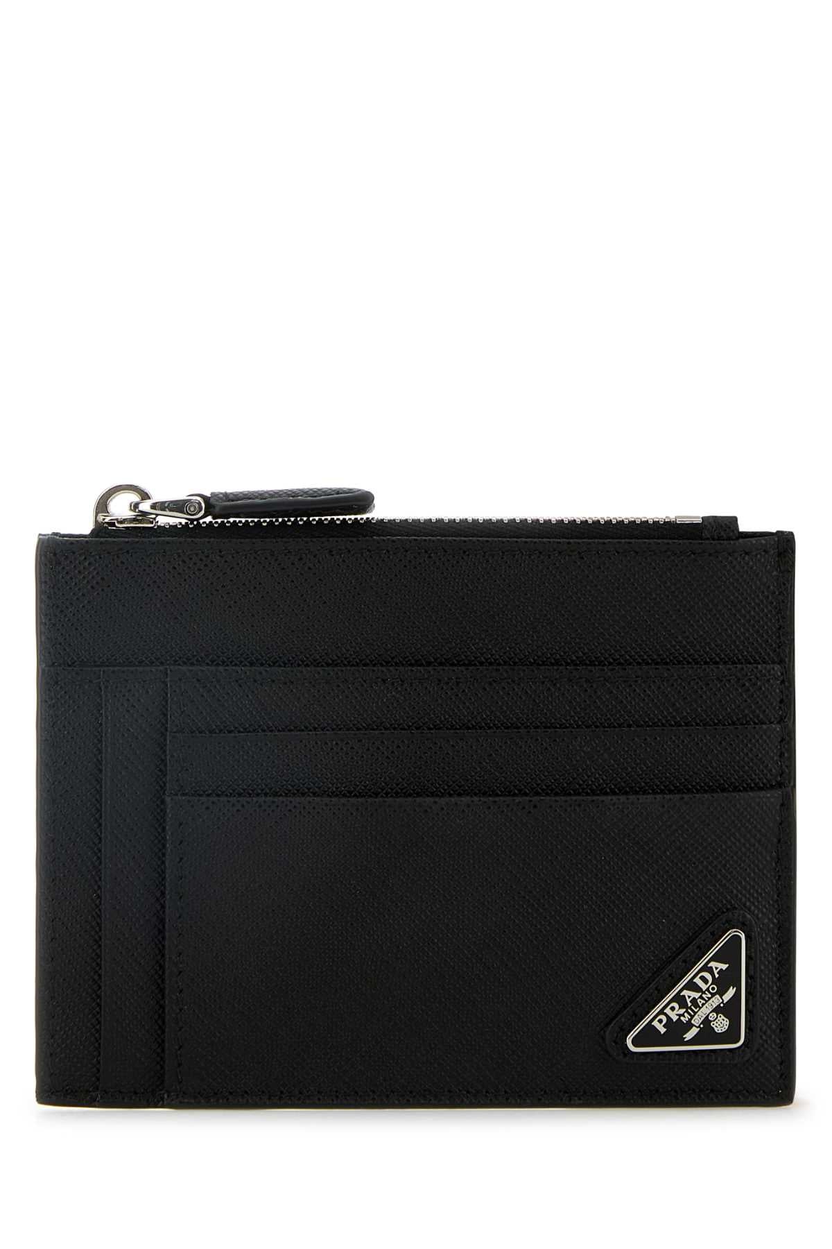 PRADA Mini Leather Card Holder for Men