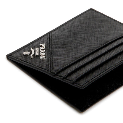 PRADA Saffiano Leather Mini Card Holder