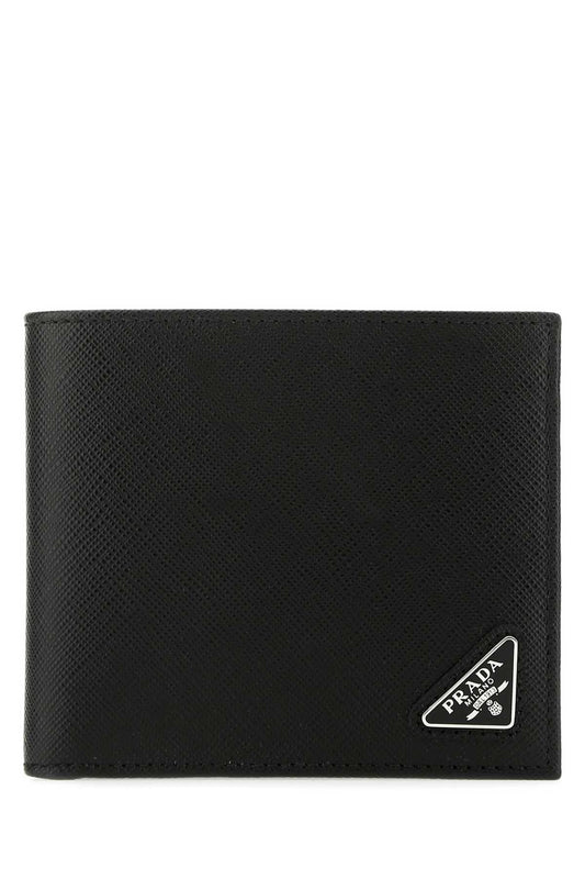 PRADA Mini Leather Flap-Over Wallet