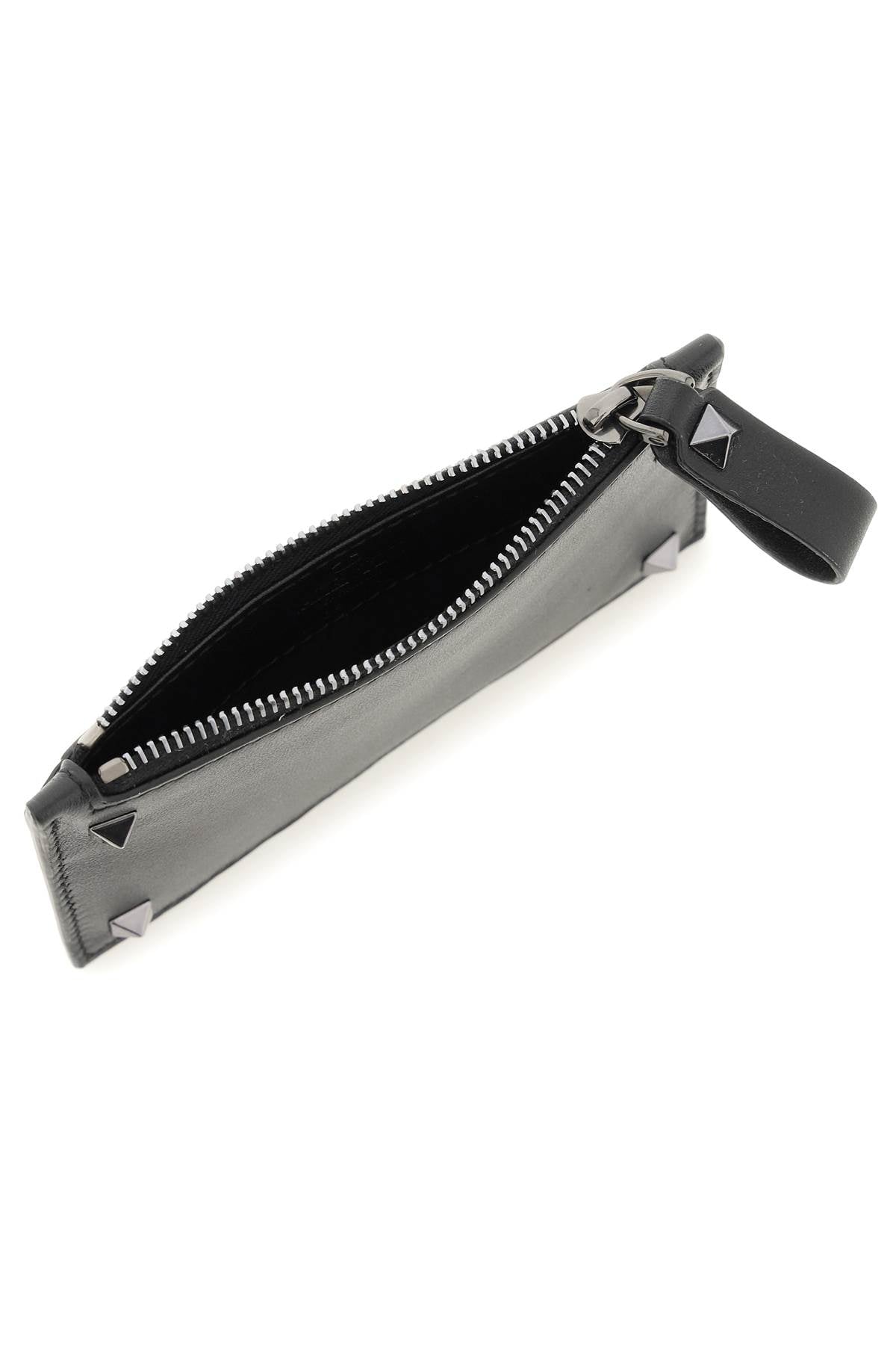 VALENTINO GARAVANI Mini Rockstud Leather Card Holder