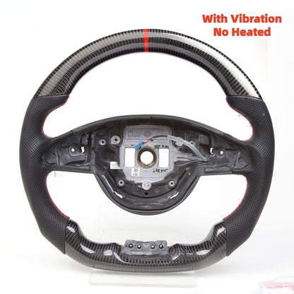 Carbon Fiber LED Steering Wheel for Mercedes-Benz W205 AMG C63, GLS, CLA & GLE 2016–2017 with Vibration (Non-Heated)