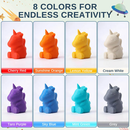 PLA Filament 1.75mm, Planet Explorer 8-Color Mini Spool Bundle, 250g Each, High-Speed PLA, +/-0.02mm Accuracy, Easy-to-Print, Compatible with Most FDM 3D Printers — photo 7 of 8