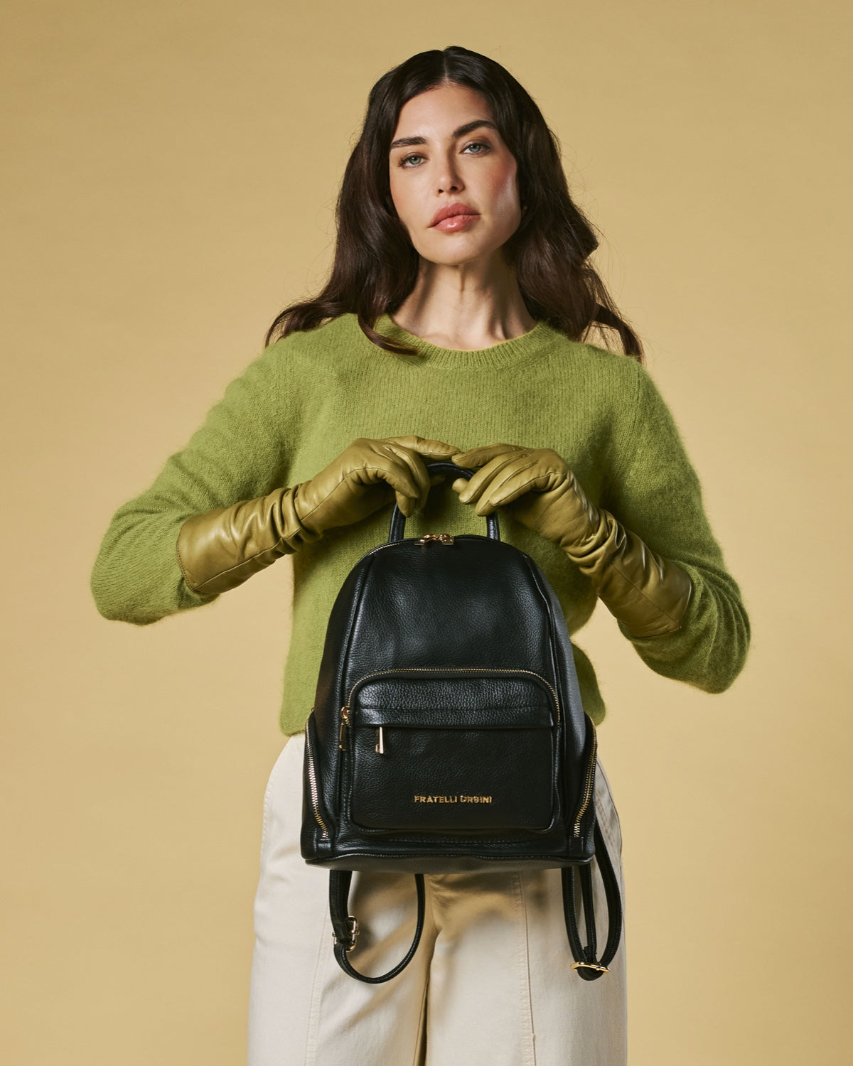 Martina (black) - Italian calf leather women's backpack — photo 5 of 7