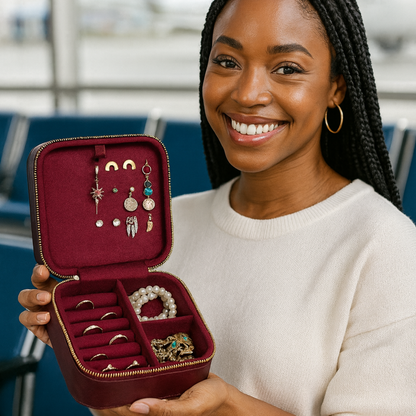 Luxury Travel Jewelry Box – Red - Palermo
