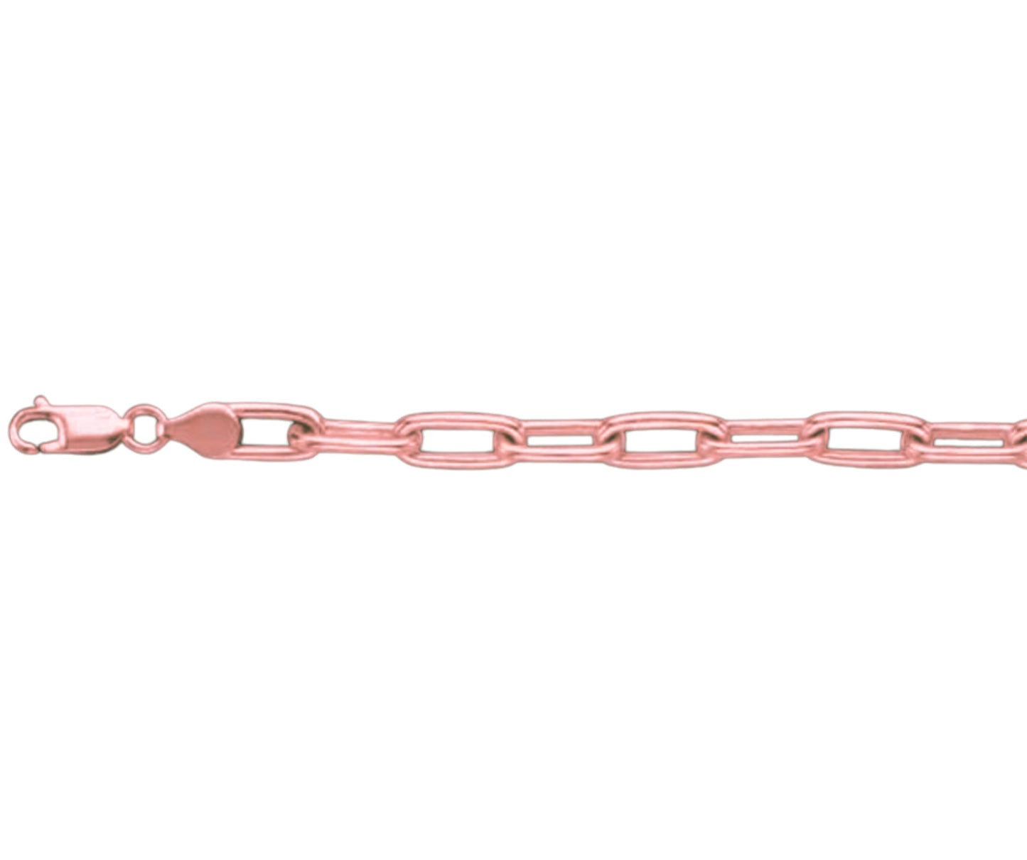 Paperclip Solid White/Yellow/Rose Gold Handmade Bracelet , 7mm, 6.5-10 Inch