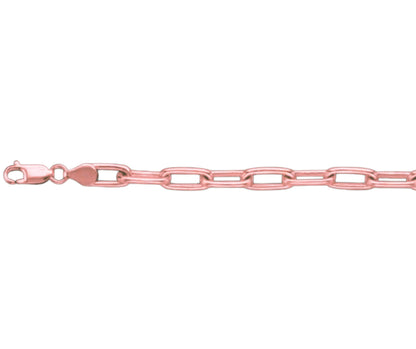 Paperclip Solid White/Yellow/Rose Gold Handmade Bracelet , 7mm, 6.5-10 Inch