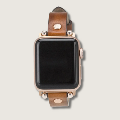 Apple Watch Rustic Brown Leather Strap - Detroit