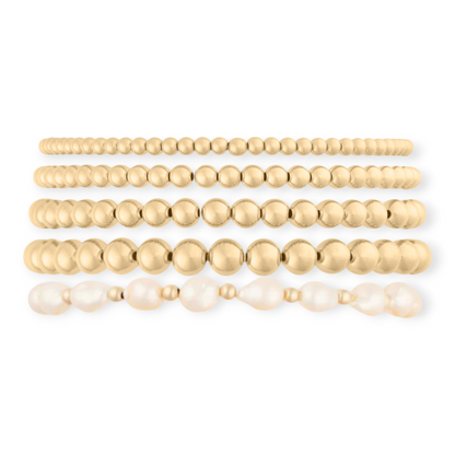 baroque juno bracelet five stack (3+4+5+6+7mm)