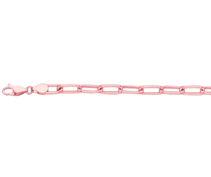 Paperclip Solid White/Yellow/Rose Gold Handmade Bracelet , 6mm, 6.5-10 Inch
