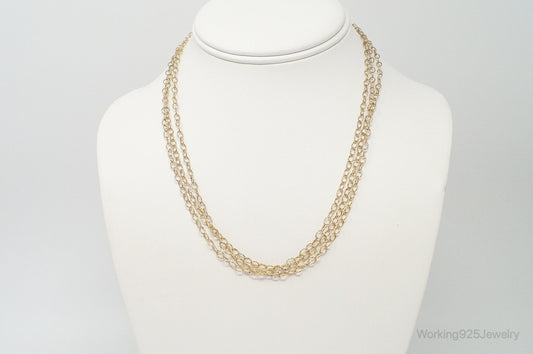Italian Vintage Designer LIRM Gold Vermeil Sterling Silver Necklace