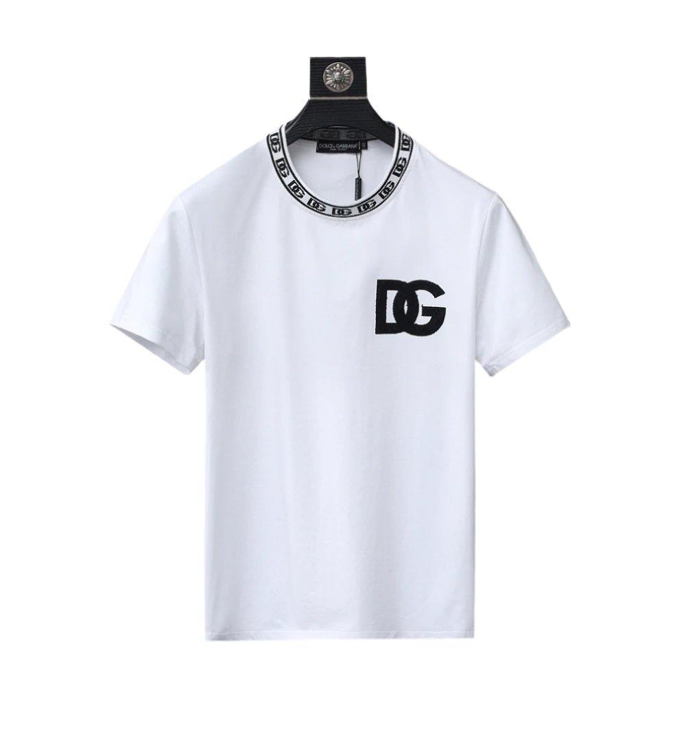 Dolce & Gabbana T-Shirt Without Collar 'White & Black'