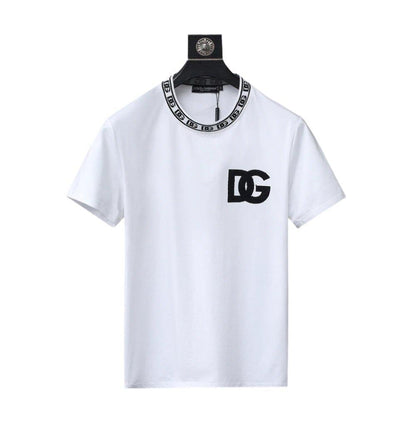 Dolce & Gabbana T-Shirt Without Collar 'White & Black'