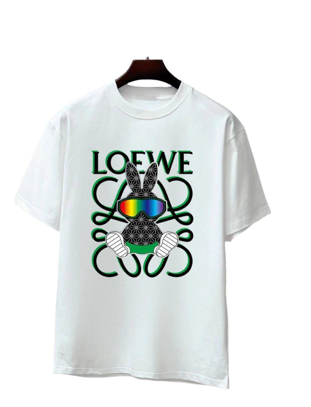 Loewe T-Shirt Without Collar 'White-Green'