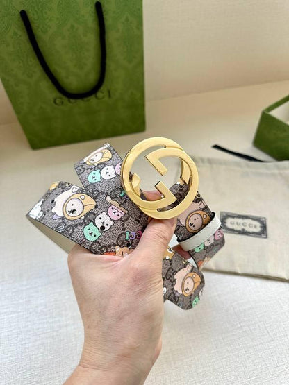GUCCI Cartoon Print Logo Belt 'Multicolor'
