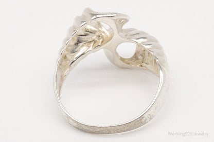 Vintage Modernist Sterling Silver Ring - Size 11.75