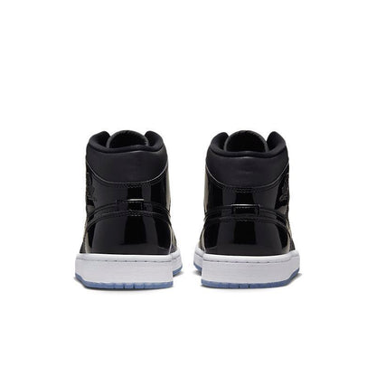 Air Jordan 1 Mid SE 'Space Jam' - Iconic Black Patent Leather Sneakers