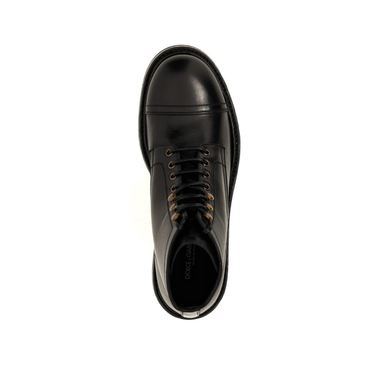Dolce & Gabbana Lace Up Leather Boots