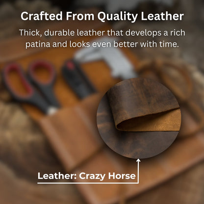 3 Pocket Leather Chisel Roll