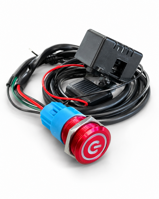 Granatelli Motor Sports Billet Illuminated Exhaust Cutout Push Button- "RED"- 303512RD