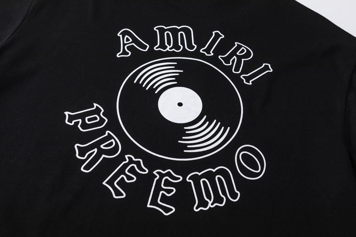 Amiri Black T-Shirt Without Collar