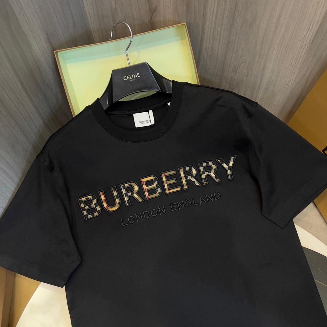 Burberry T-Shirt Without Collar 'Black & Beige'