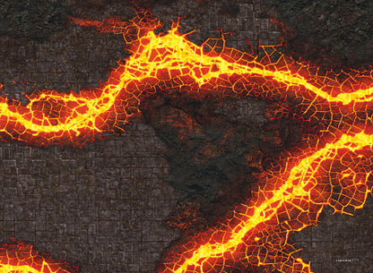 30x22" Double-Sided 'Snowy Tundra' + 'Volcanic Tomb' F.A.T. Mat Battle Gaming Mat — photo 2 of 3