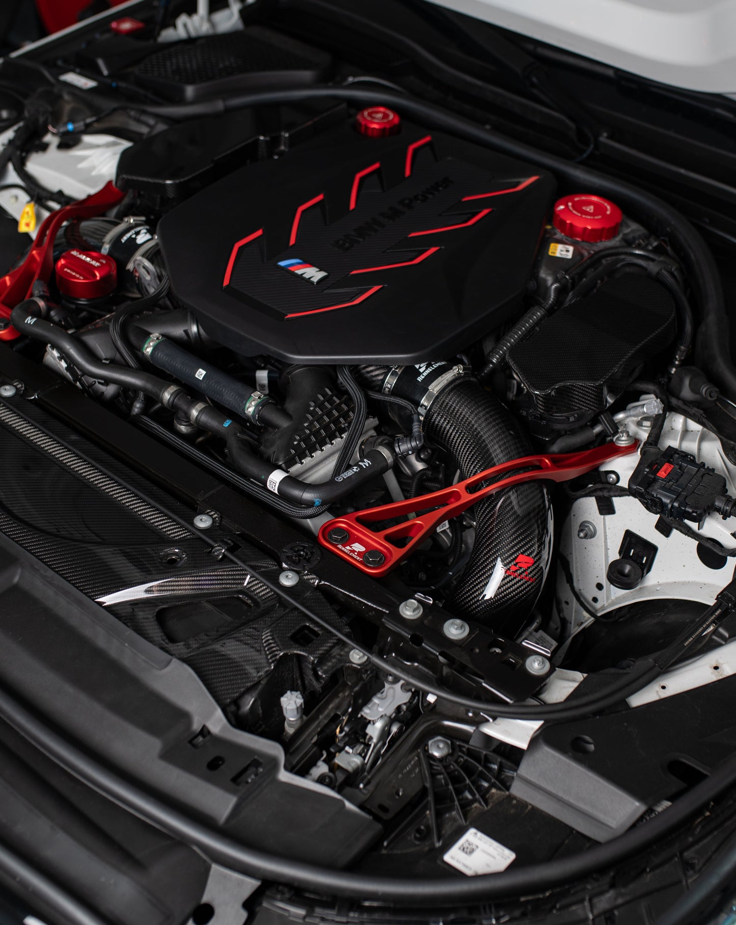 RENNELEMENT G90/G99 M5 3.5” Dry Carbon Fiber Front Mount Intake System