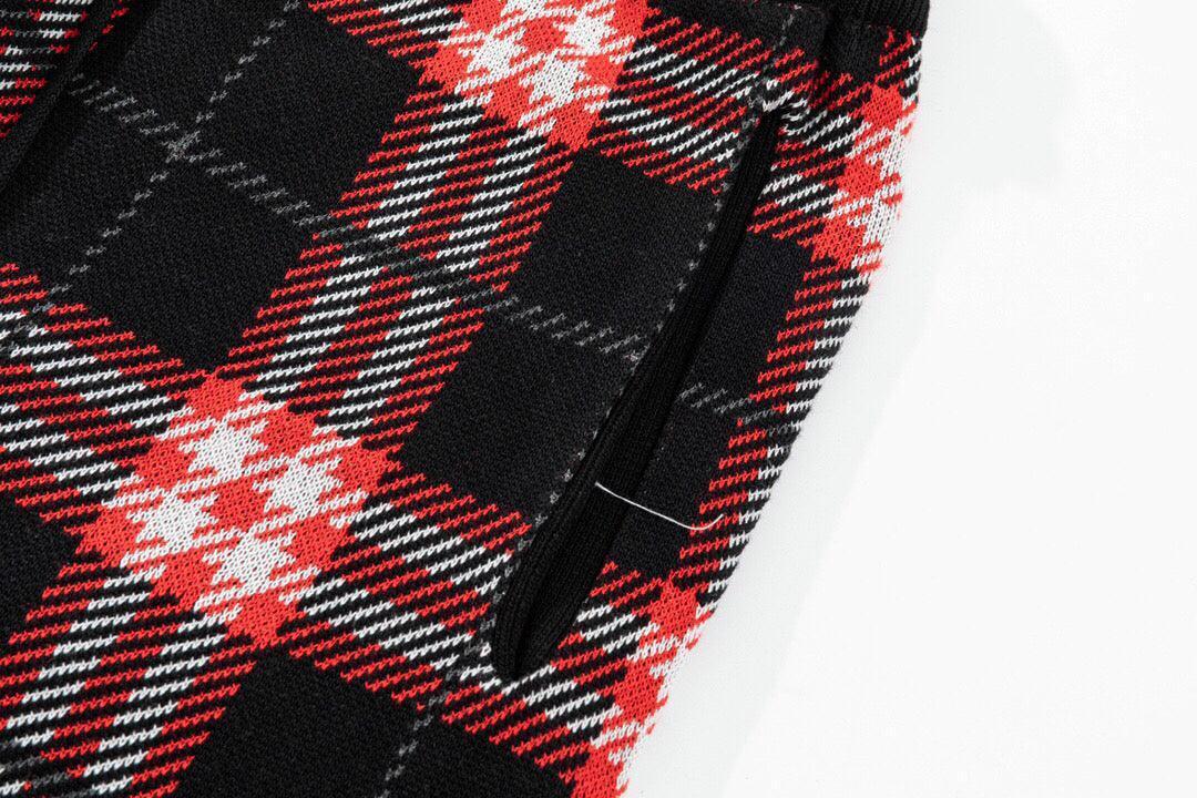 Burberry Men's Striped Cotton Knit Basketball Shorts 'Black/Red'