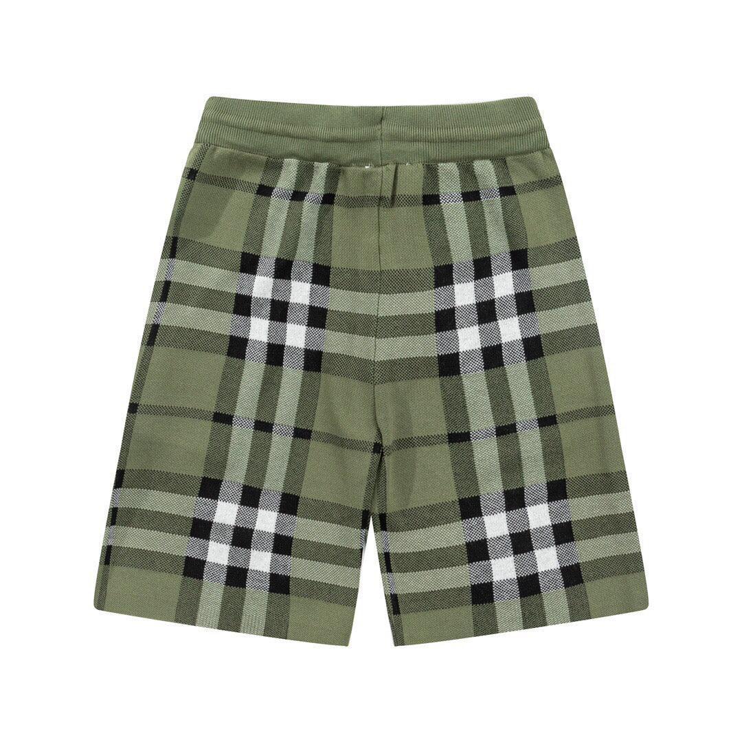 Burberry Men's Striped Cotton Knit Basketball Shorts 'Green'