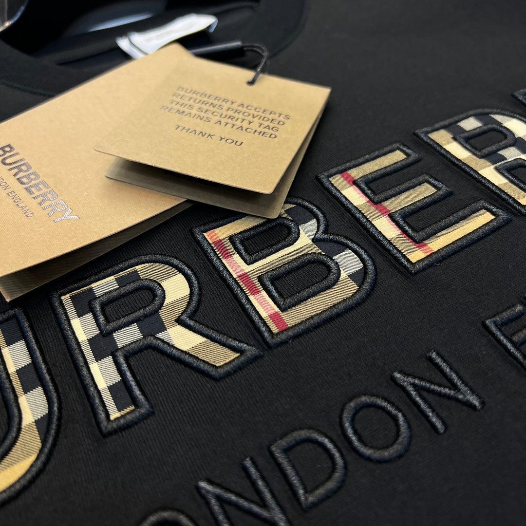 Burberry T-Shirt Without Collar 'Black & Beige'