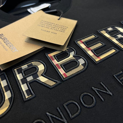 Burberry T-Shirt Without Collar 'Black & Beige'