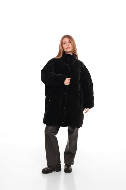 Transformer 2 in 1 Velour Down Coat/Vest