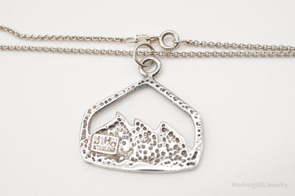 Vintage Mountain View Sterling Silver Necklace
