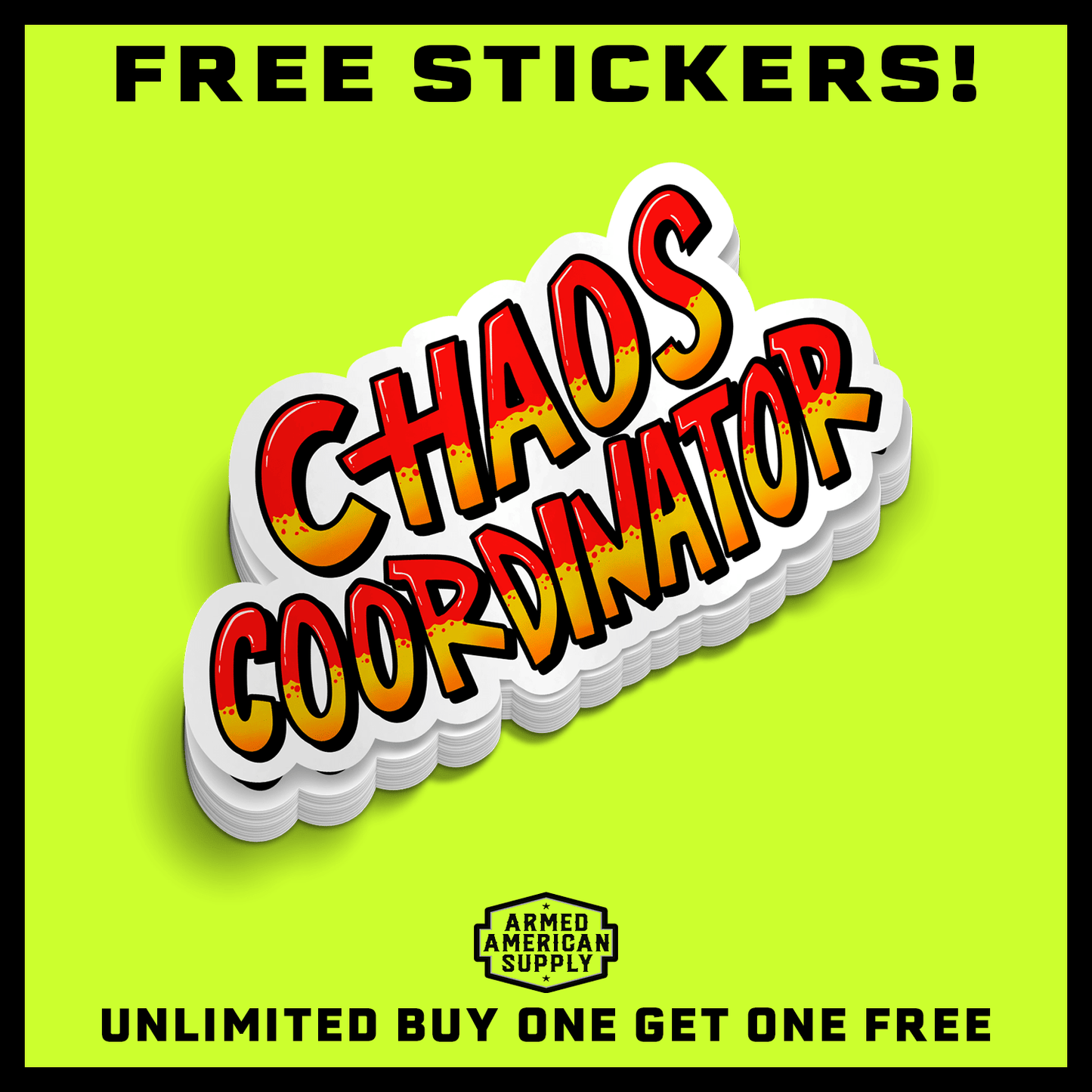 Chaos Coordinator - Hard Hat Decal — photo 2 of 2