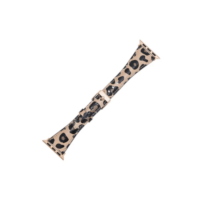 Classic Leopard Print Leather Apple Watch Band - Dallas