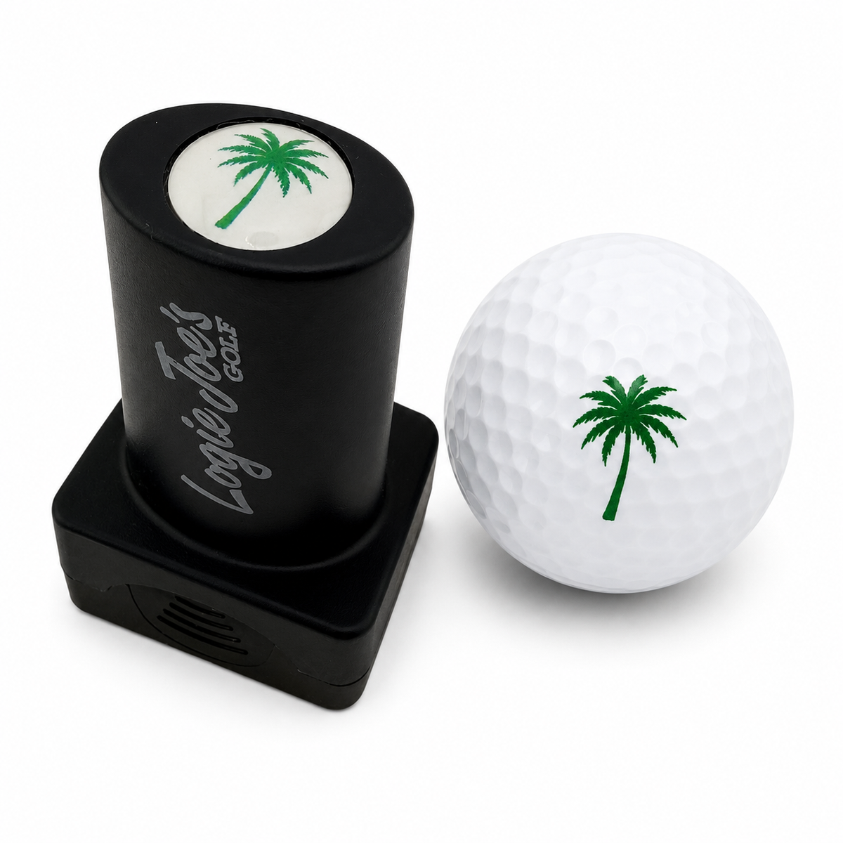 Palm Tree Golf Ball Stamp | Quick-Dry Ink Stamper | Easy Ball Identification | Fun Golf Gift