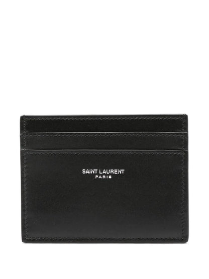 SAINT LAURENT Mini Credit Card Case with Embossed Signature - FW24 Collection