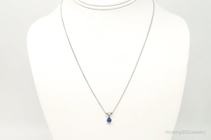 Vintage Star Sapphire Sterling Silver Necklace – Estate Jewelry