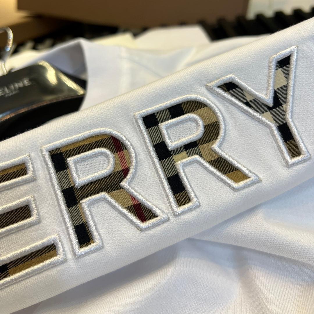 Burberry T-Shirt Without Collar 'White & Gold'