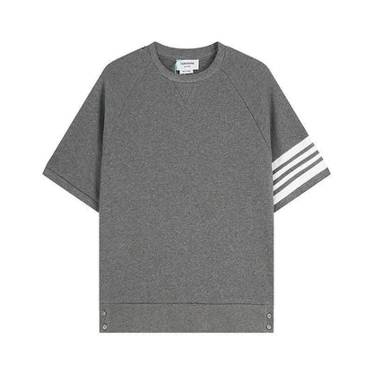 Thom Browne T-Shirt Without Collar 'Grey'