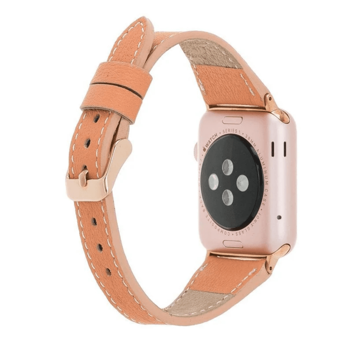 Classic Light Tan Leather Apple Watch Band - Dallas