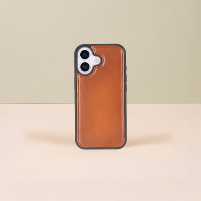 Leathere iPhone 17 Wallet Case – Rustic Brown - New York