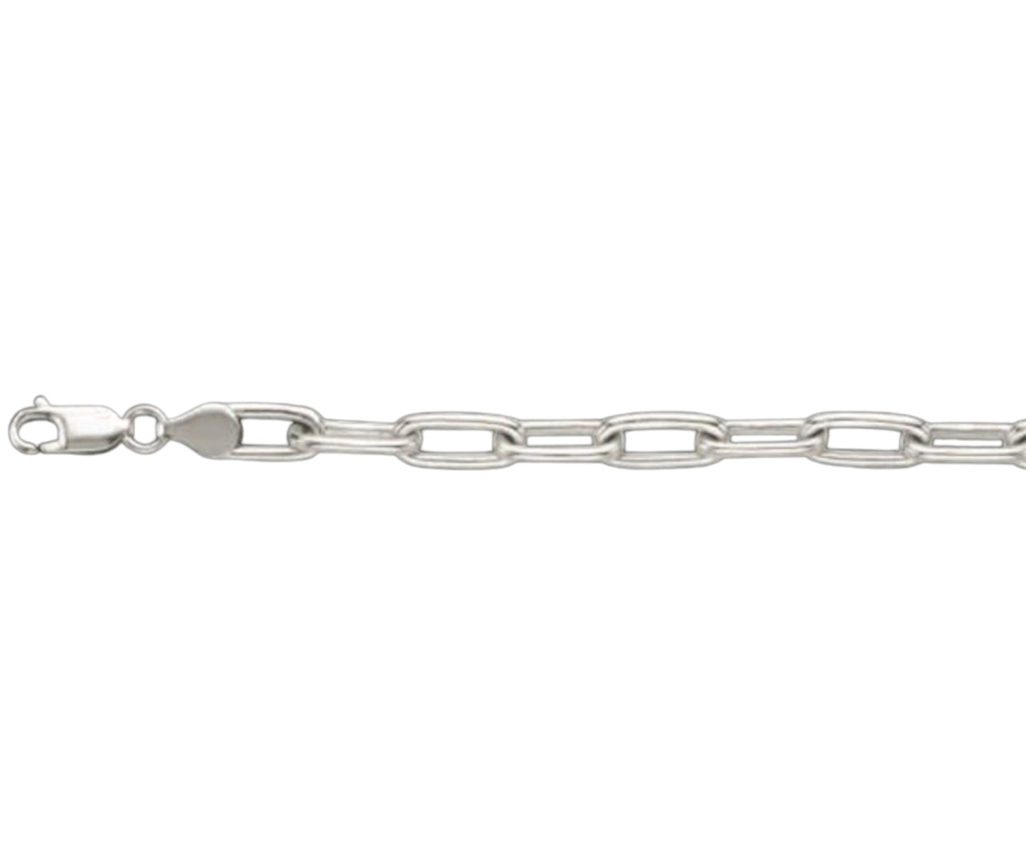 Paperclip Solid White/Yellow/Rose Gold Handmade Bracelet , 7mm, 6.5-10 Inch